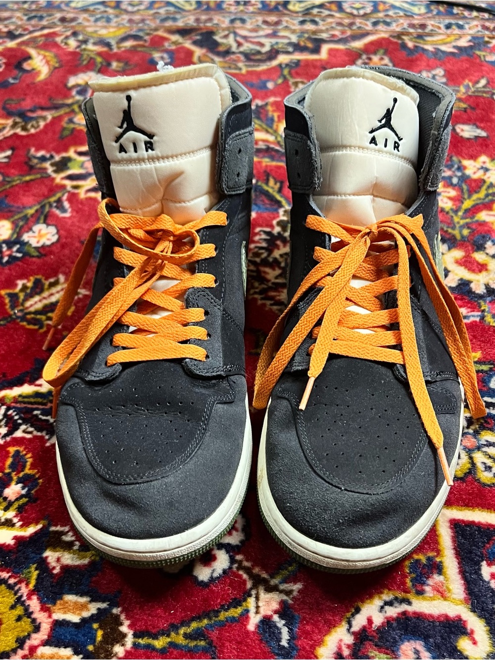 Air Jordan 1 Mid SE Craft (14) - Anthracite, Black, Bright Mandarin, Sky - Picture 2 of 6